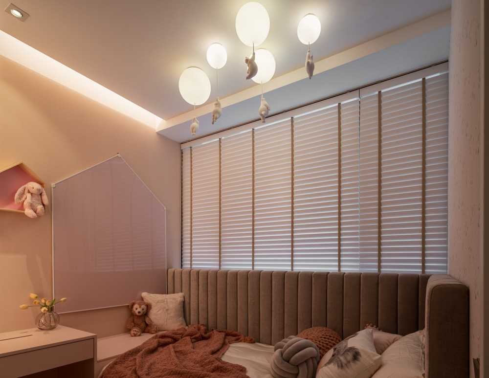 Modern Kids Room with Built-in Bed and Children's Storage