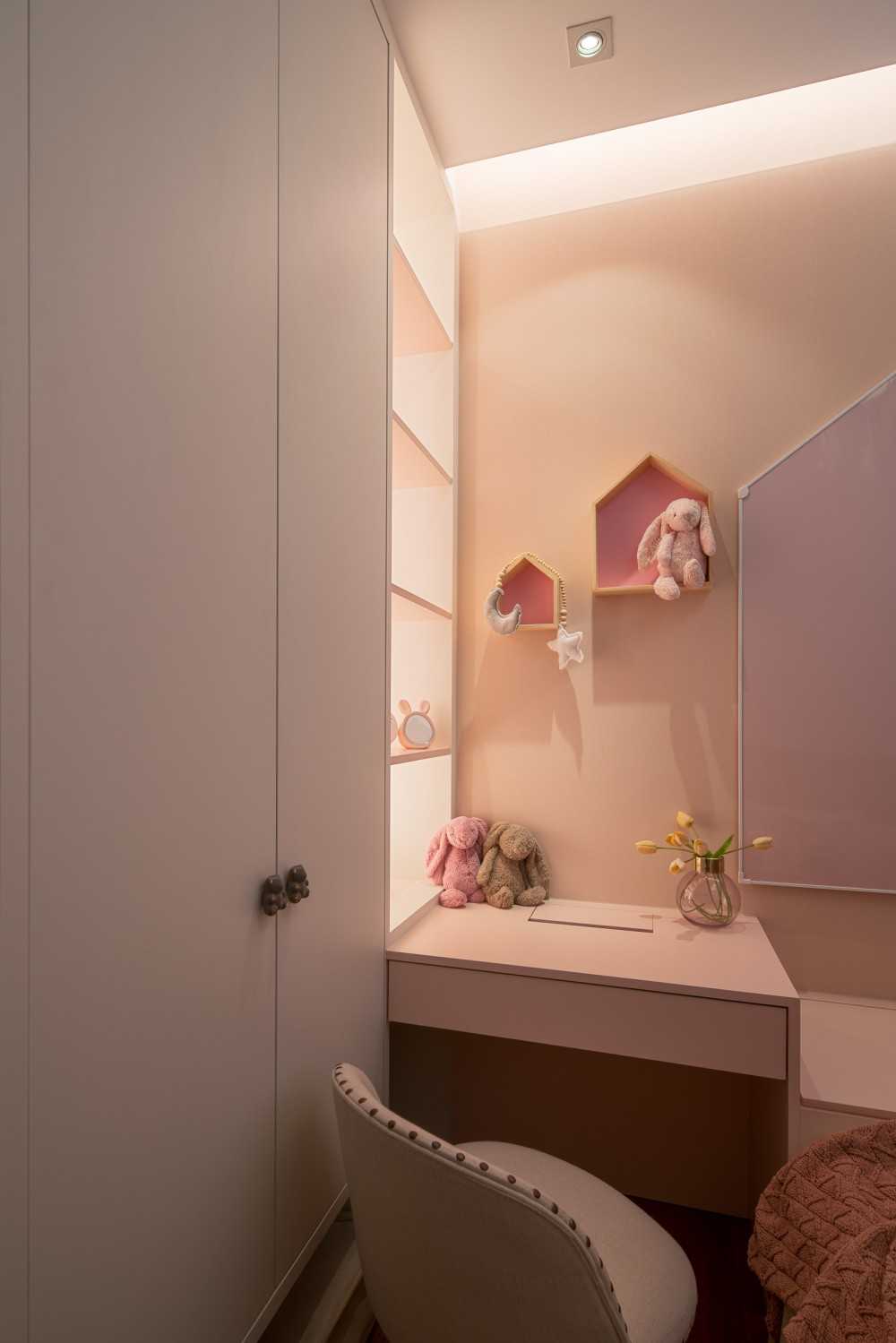 Modern Kids Room with Platform Bed and Children's Storage