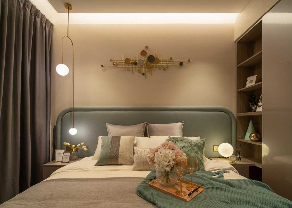 Modern Bedroom with Wardrobe and Built-in Bed