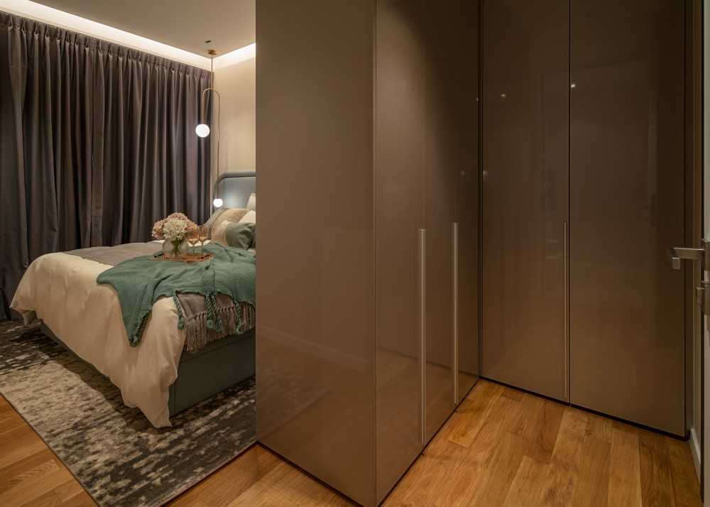 Modern Bedroom with Wardrobe and Built-in Bed