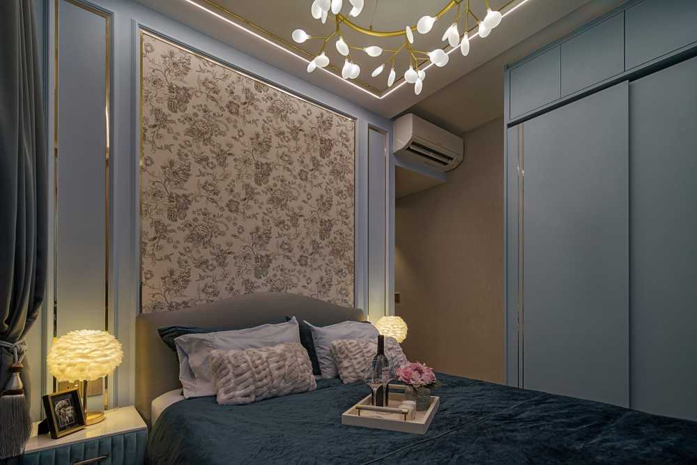 Modern Bedroom with Cove Lighting and Wardrobe