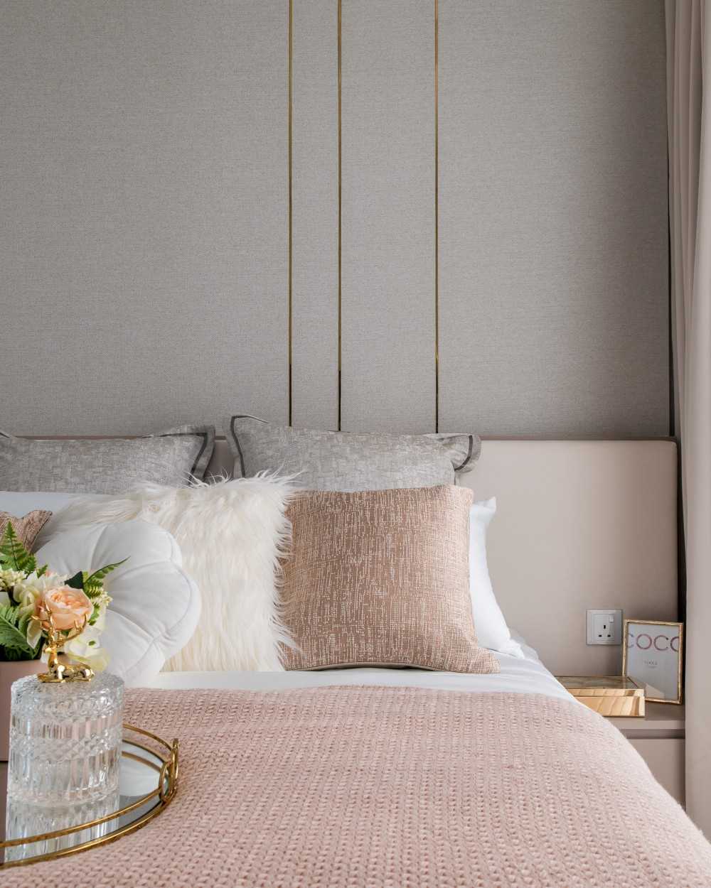 Modern Bedroom with Cove Lighting and Wardrobe