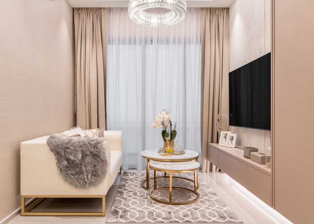 Modern Living Room with Feature Wall and Sofa