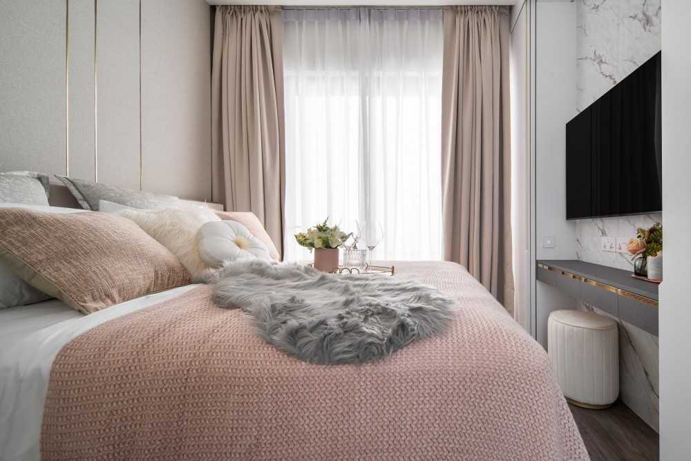 Modern Bedroom with Cove Lighting and Wardrobe
