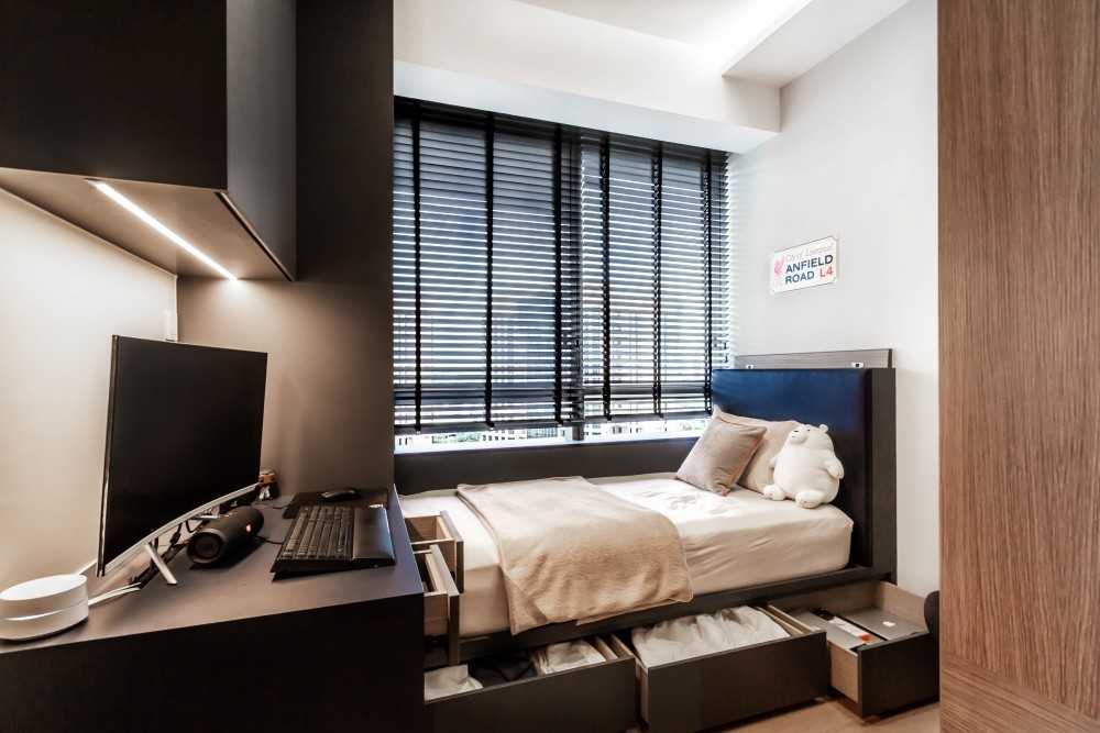 Modern Kids Room with Built-in Bed and Children's Storage