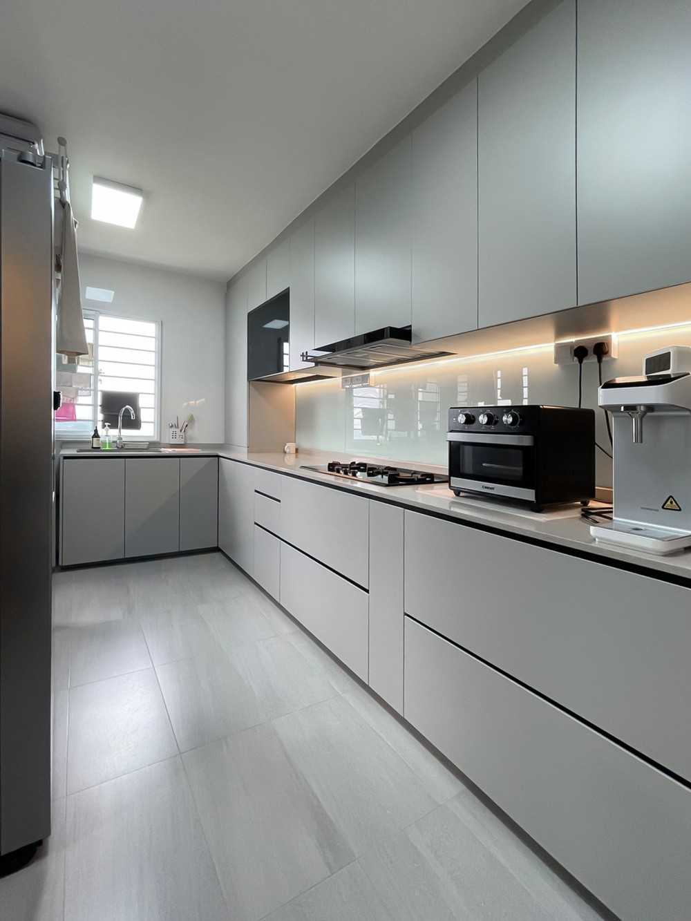 Scandinavian Kitchen with Kitchen Window and Kitchen Accessories