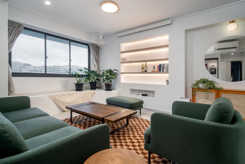 Contemporary Living Room with Sofa and Coffee Table