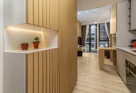 Scandinavian Entryway with Shoe Rack and Small Storage