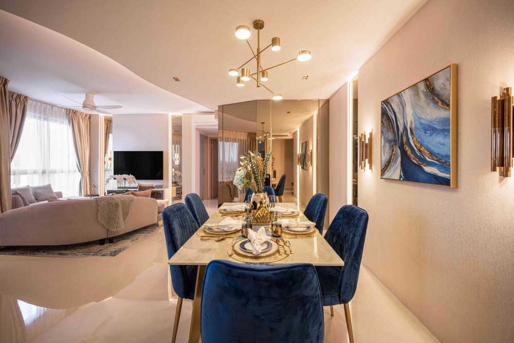 Modern Dining Room with Dining Table and Dining Chairs