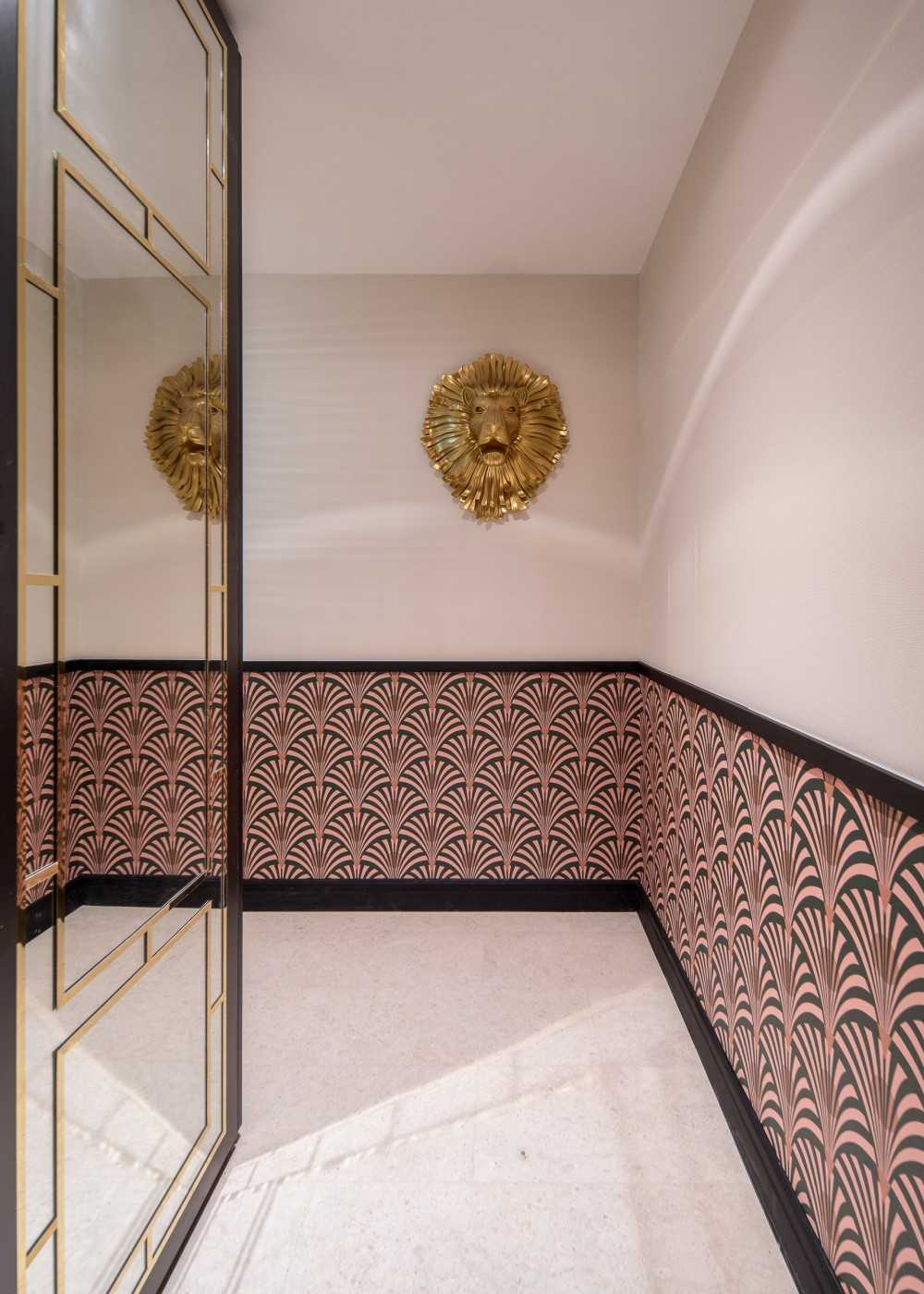 Eclectic Entryway with Mirror and Console Table