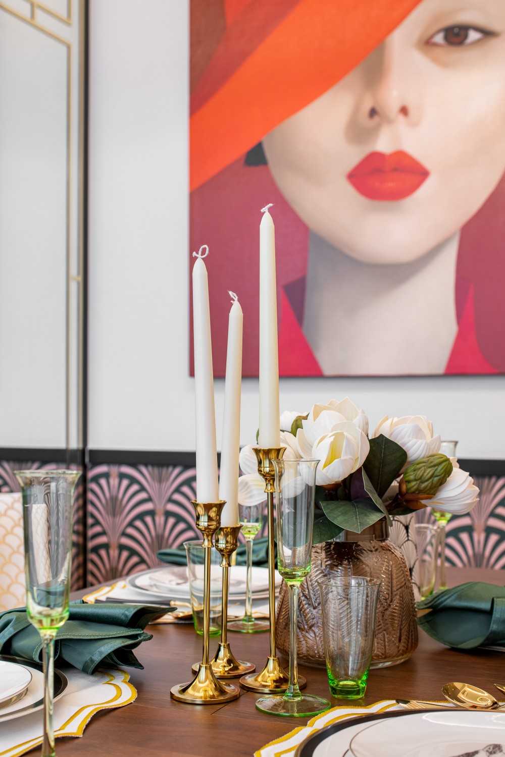 Eclectic Dining Room with Dining Table and Dining Chairs