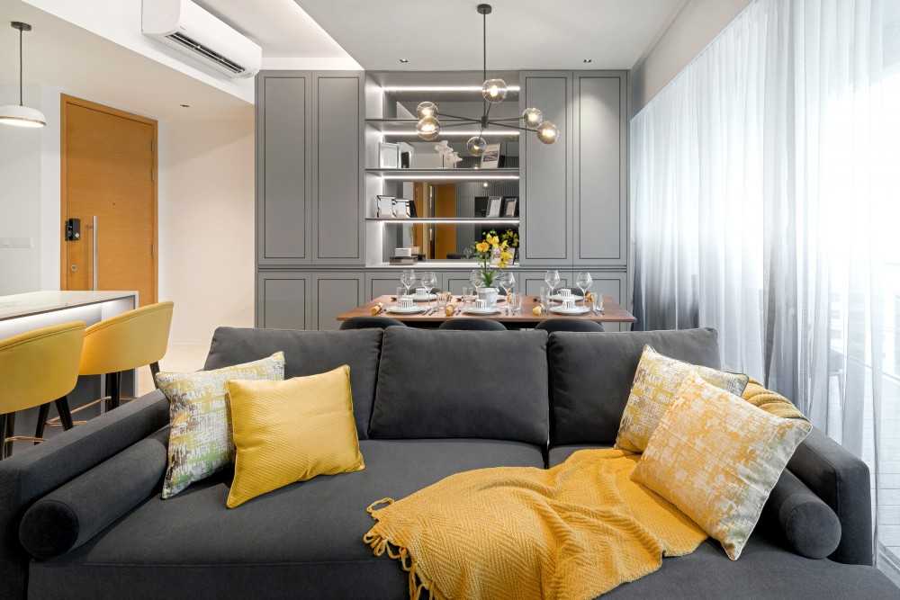 Contemporary Living Room with Sofa and Coffee Table