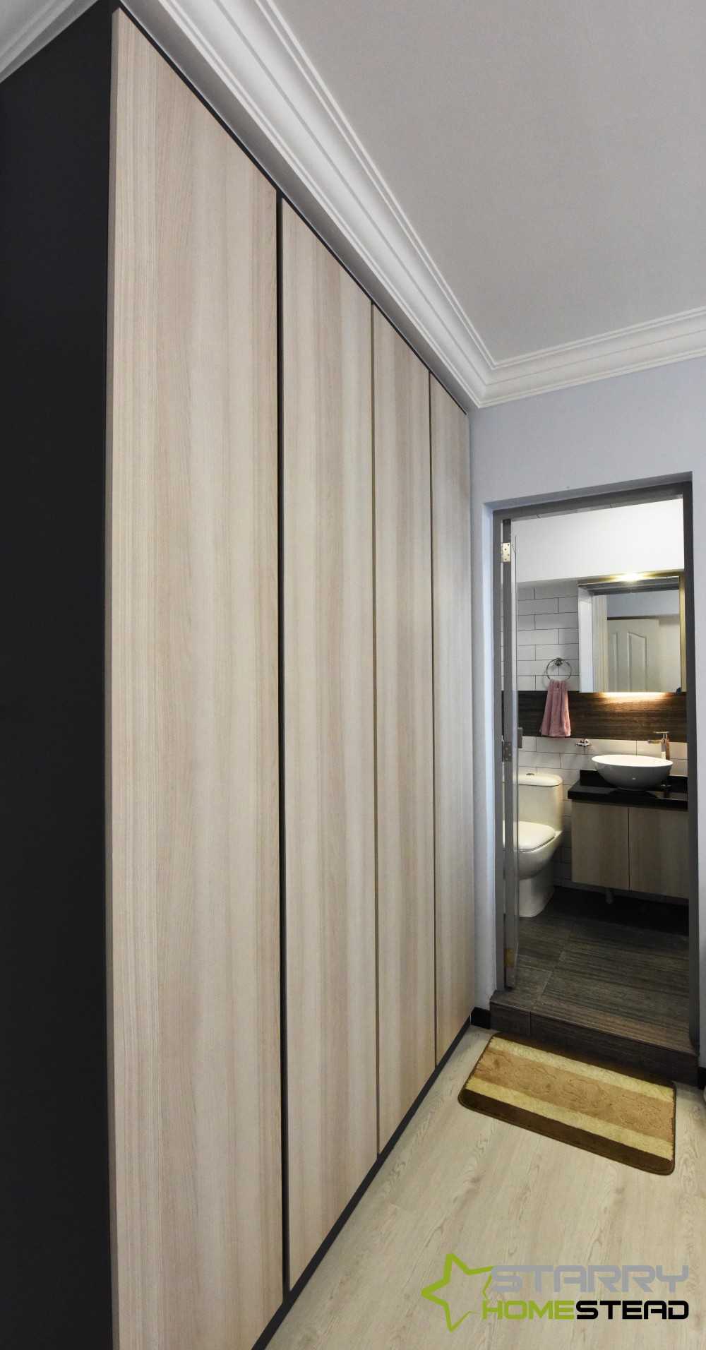 Modern Bedroom with Vinyl Flooring and Wardrobe