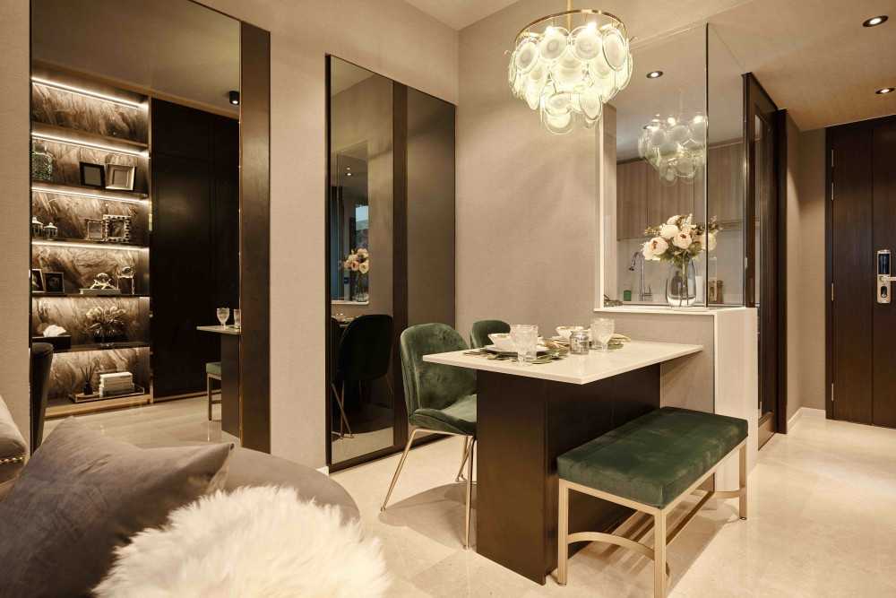 Eclectic Dining Room with Dining Table and Dining Chairs