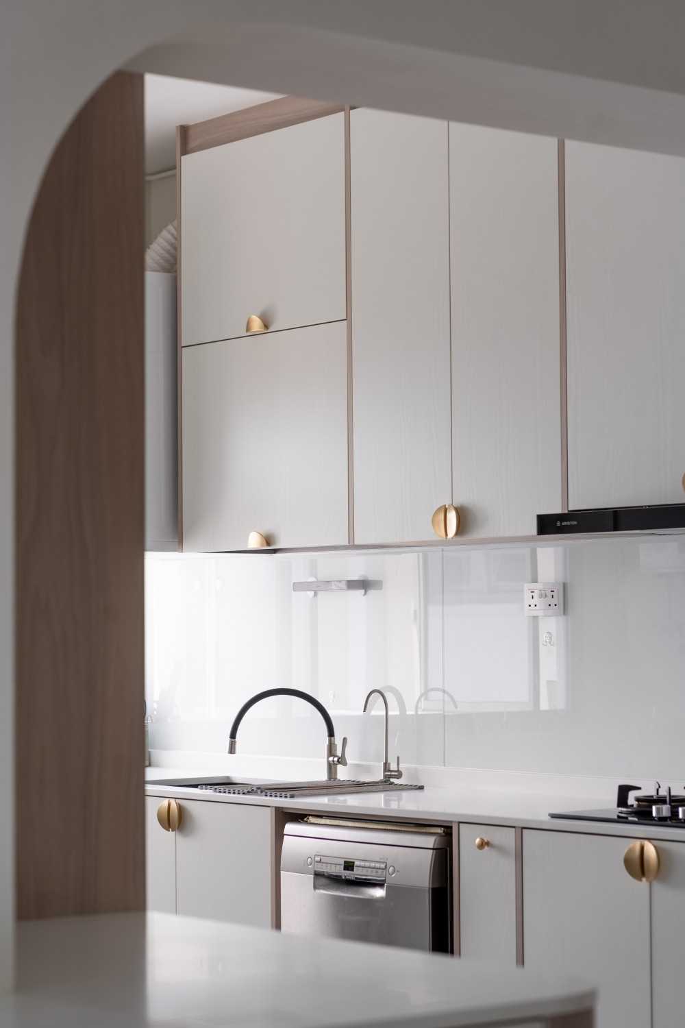 Minimalist Kitchen with Cupboard and Storage Cabinets