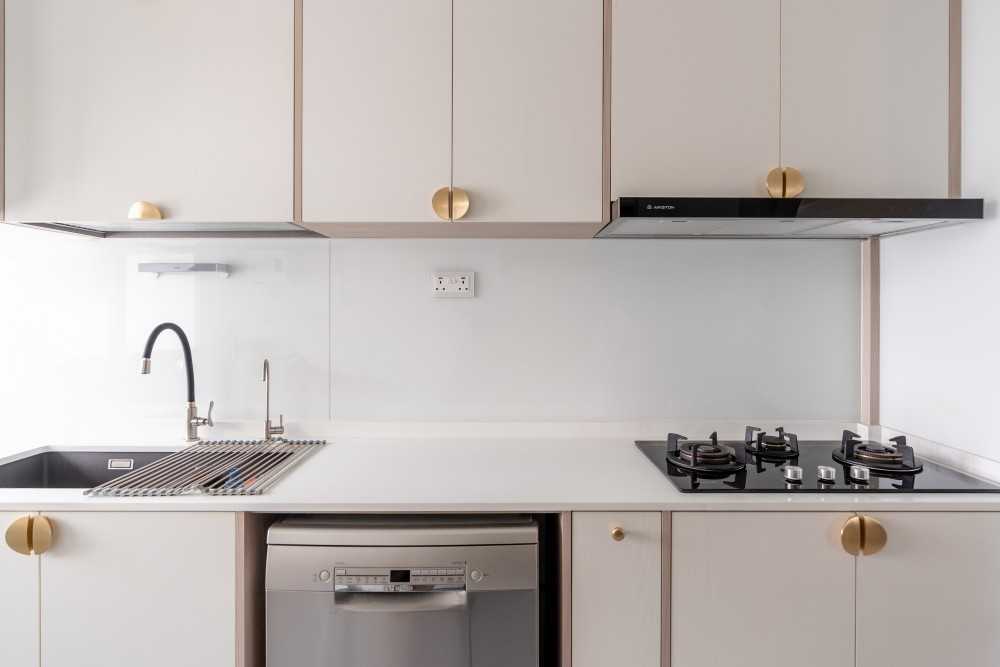 Minimalist Kitchen with Countertop and Storage Cabinets