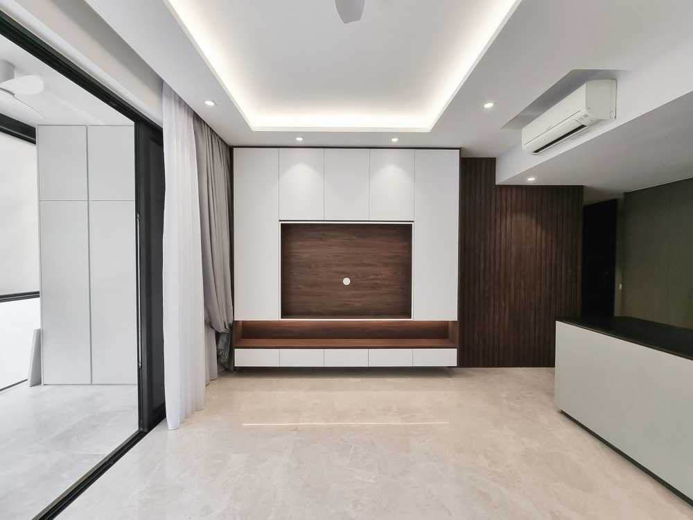Scandinavian Living Room with TV Console and Storage Cabinets
