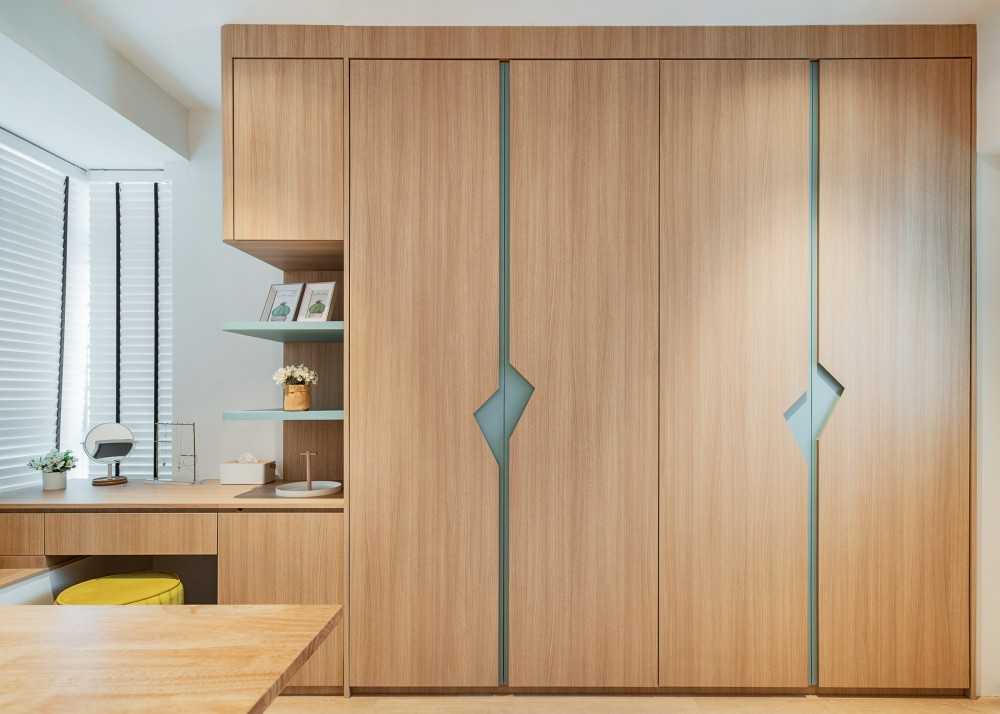Scandinavian Walk-in Wardrobe with Mirror and Wardrobe