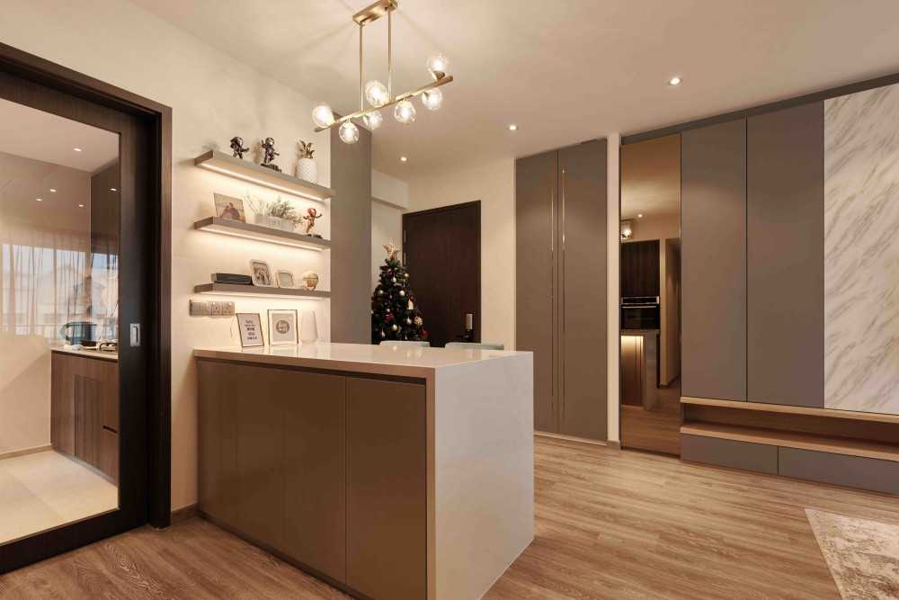 Modern Kitchen with Kitchen Island and Open Kitchen