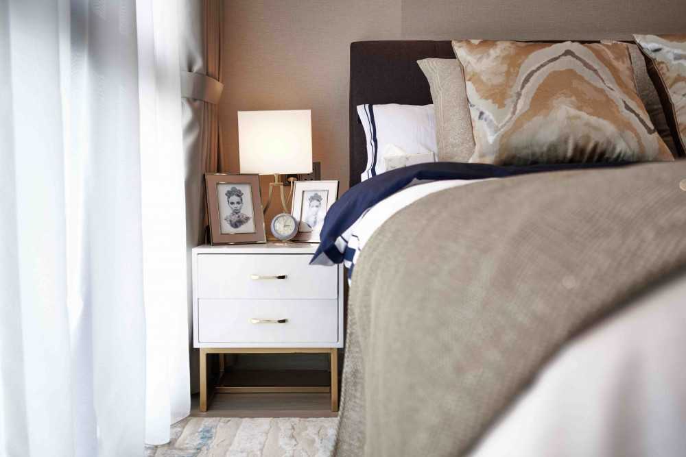 Modern Bedroom with Bedside Table and Queen Bed
