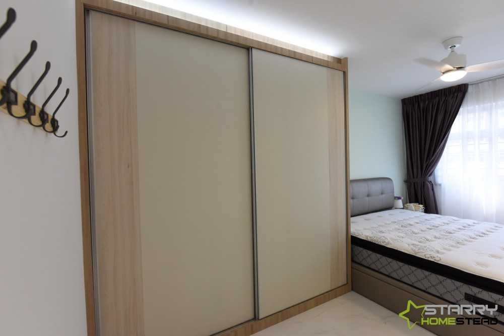 Scandinavian Bedroom with Wardrobe and Sliding Wardrobe