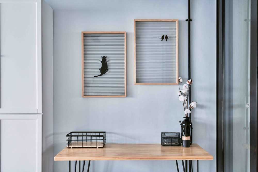 Industrial Study with Cove Lighting and Desk Chairs