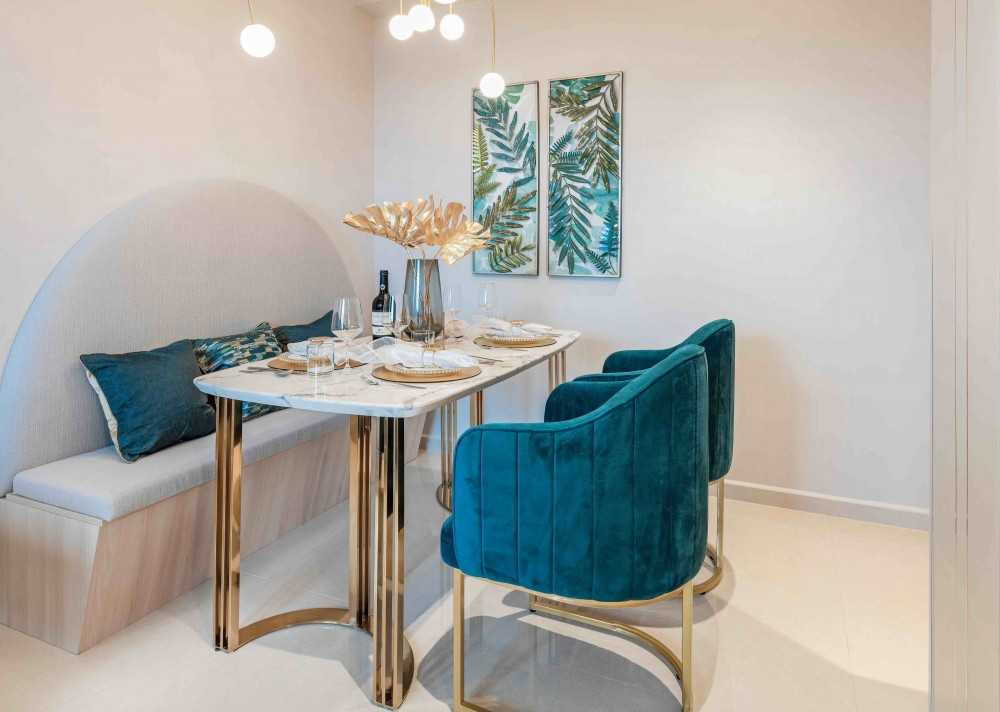 Eclectic Dining Room with Dining Table and Dining Chairs