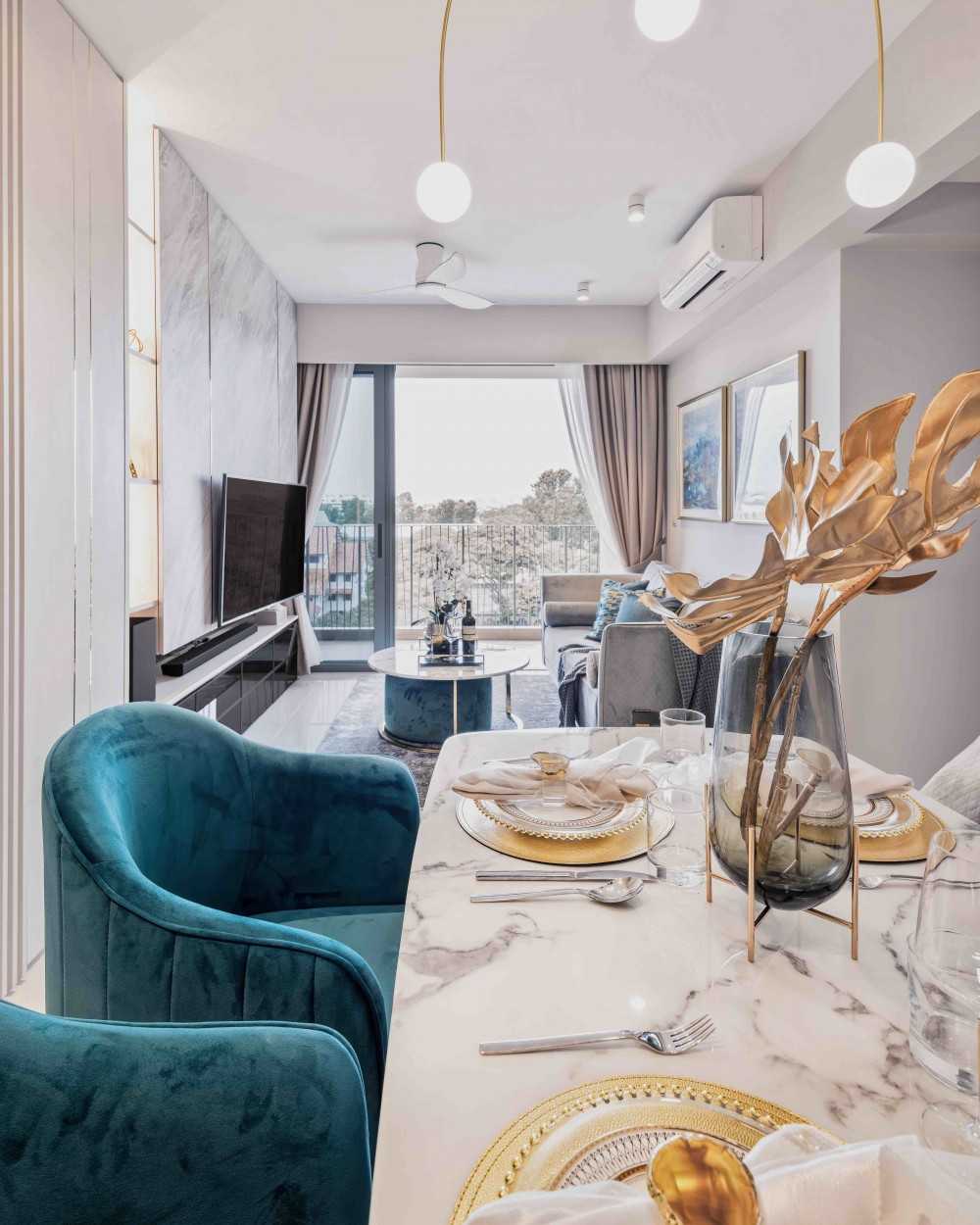 Eclectic Dining Room with Dining Table and Dining Chairs