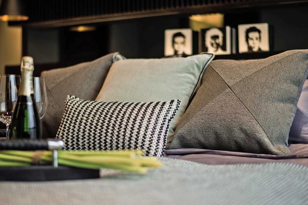 Modern Bedroom with Built-in Bed and Downlights