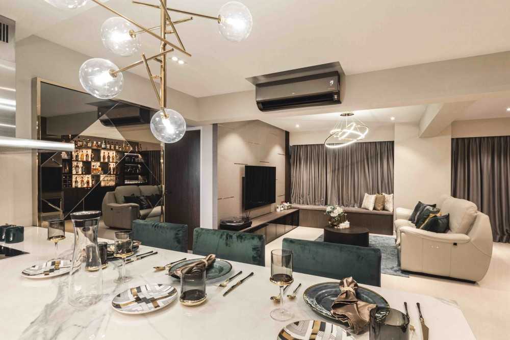 Modern Dining Room with Dining Table and Dining Chairs