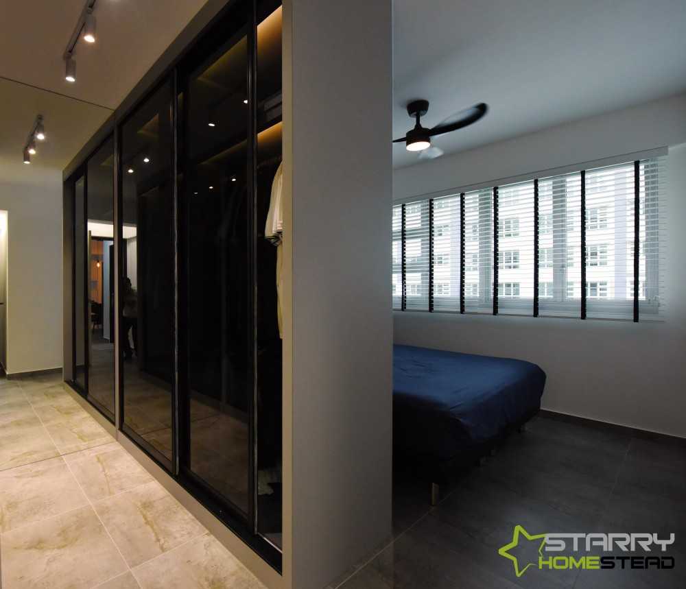 Minimalist Bedroom with Wardrobe and Sliding Wardrobe