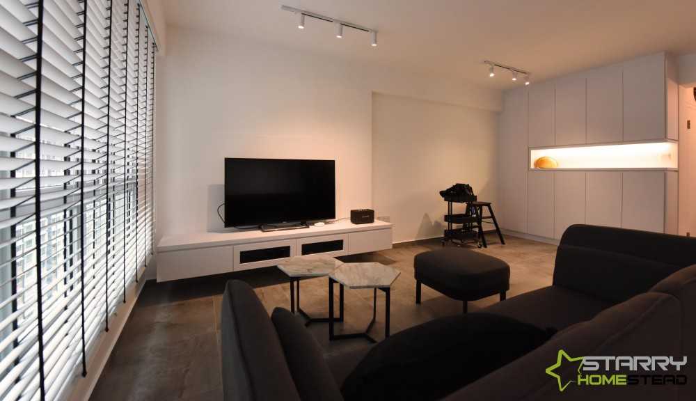 Minimalist Living Room with TV Console and Sofa