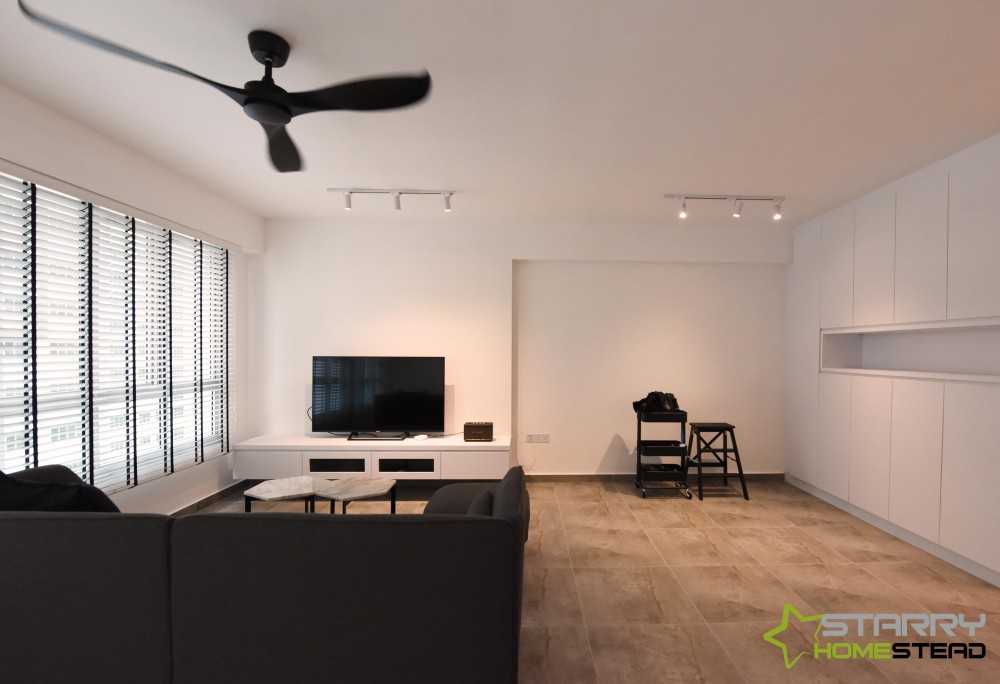 Minimalist Living Room with TV Console and Sofa