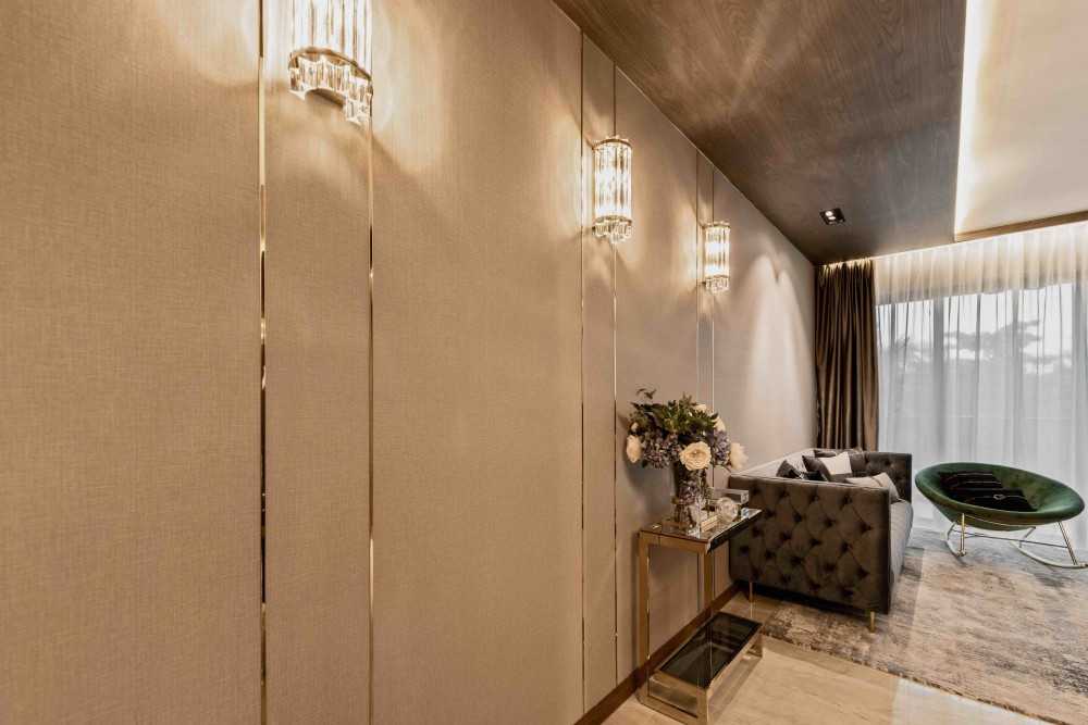 Modern Foyer with Artwork and Console Table