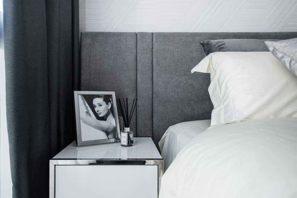 Contemporary Bedroom with Ceiling Light and Built-in Bed