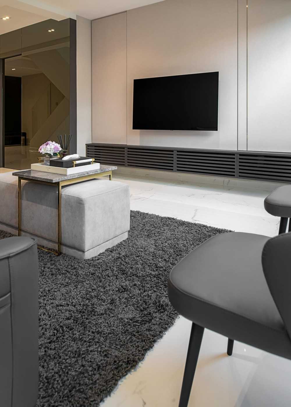 Minimalist Living Room with TV Console and Sofa