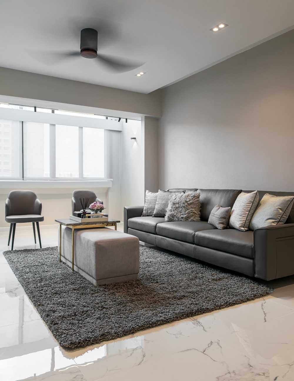 Minimalist Living Room with TV Console and Sofa