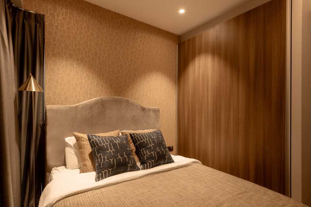 Contemporary Bedroom with Ceiling Light and Wardrobe