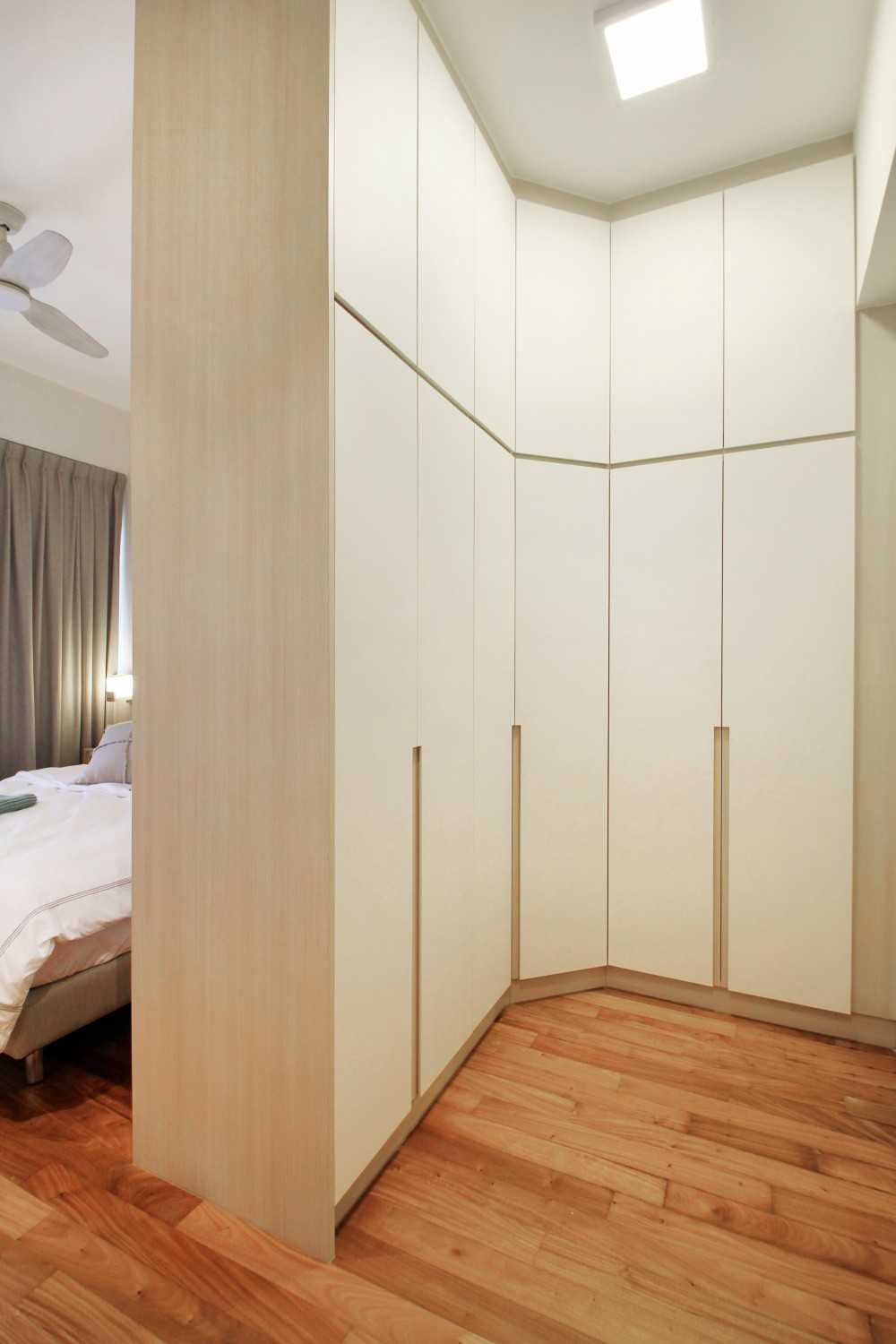 Scandinavian Walk-in Wardrobe with Mirror and Wardrobe