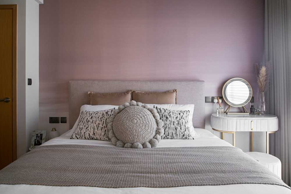 Contemporary Bedroom with Bedside Table and Bedroom Dresser