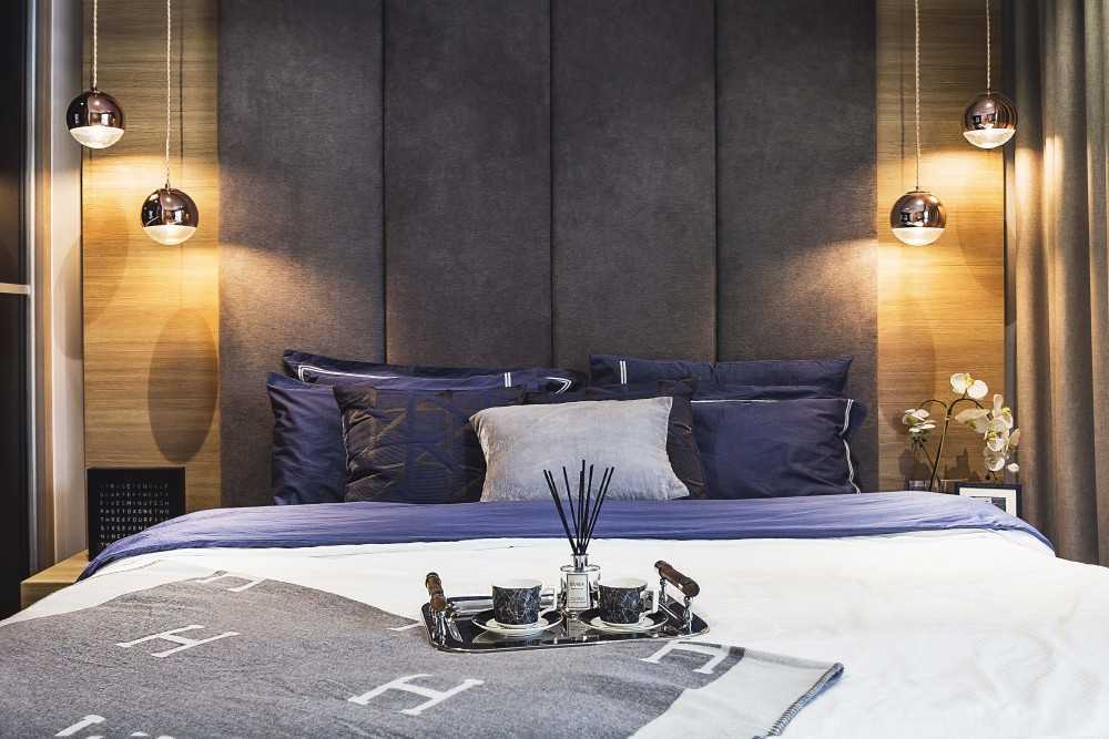 Transitional Bedroom with Cove Lighting and Built-in Bed