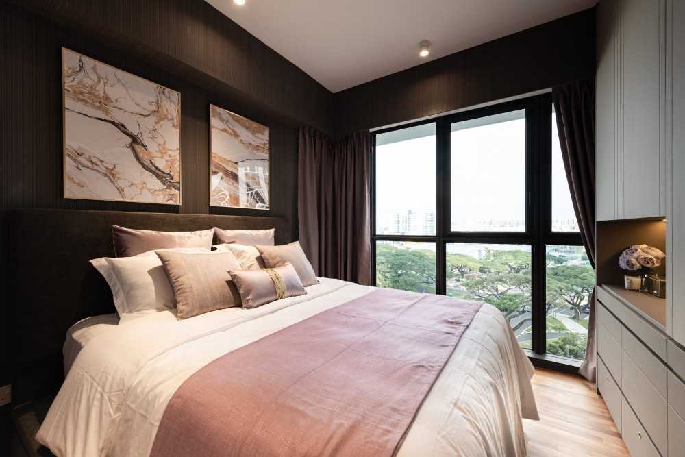 Contemporary Bedroom with Cove Lighting and Wardrobe