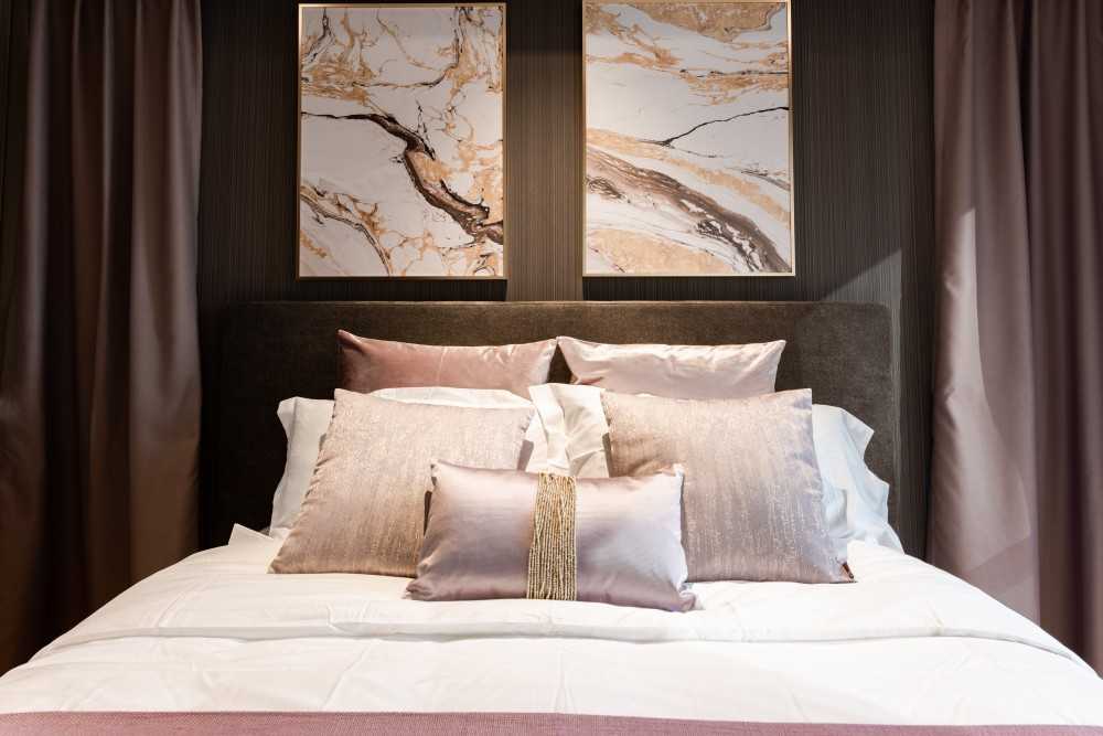 Contemporary Bedroom with Cove Lighting and Wardrobe