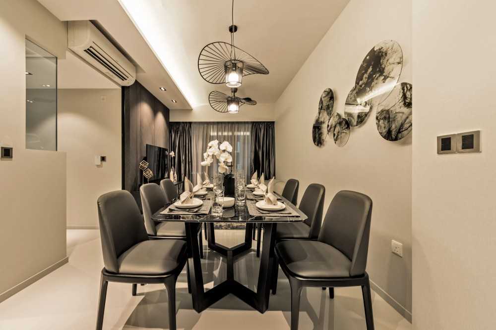 Modern Dining Room with Dining Table and Dining Chairs
