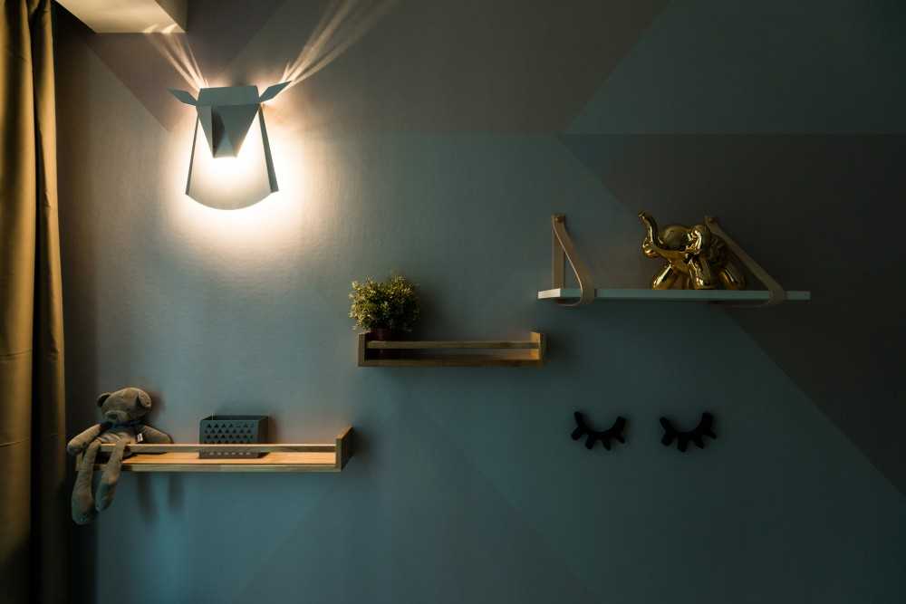 Modern Kids Room with Bookshelf and Toys