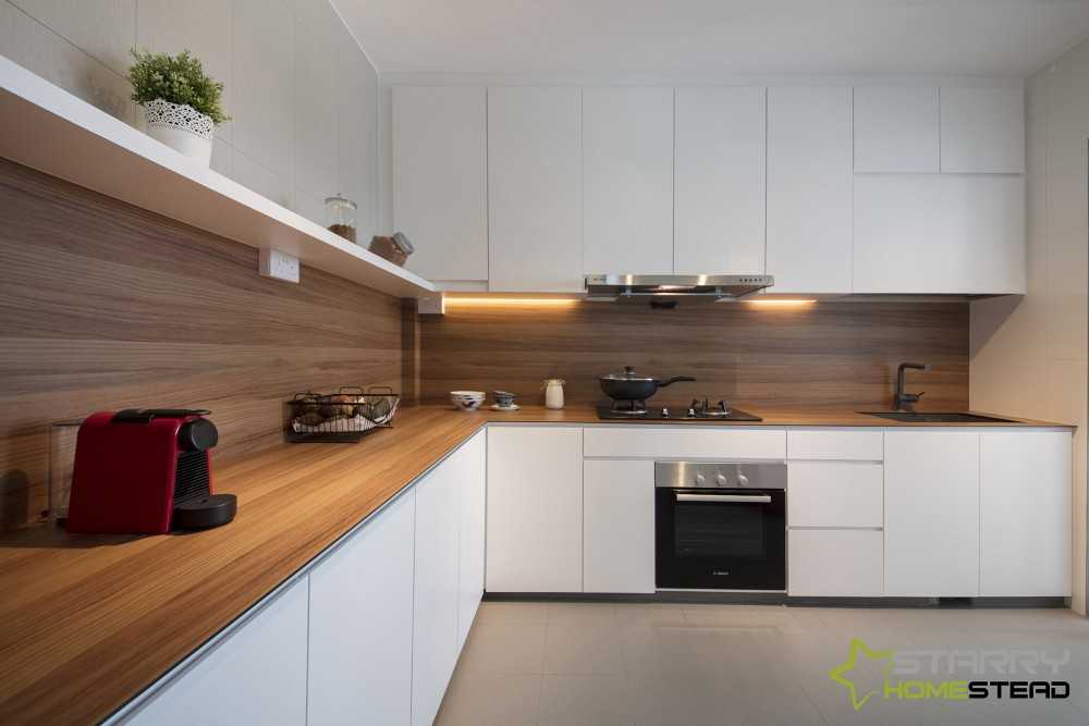 Scandinavian Kitchen with Kitchen Backsplash and Kitchen Cabinets