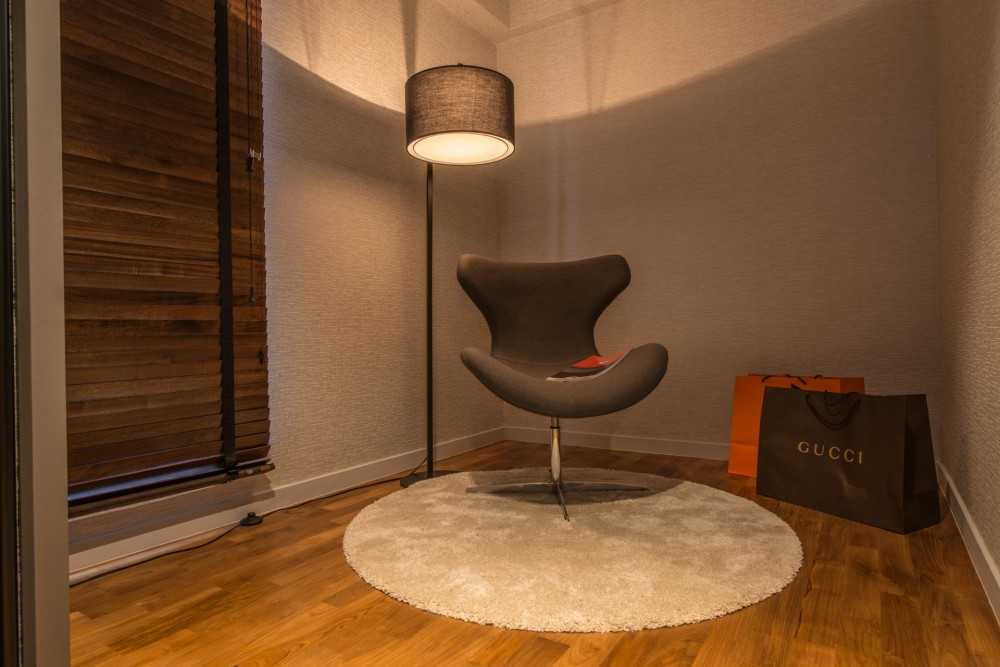 Contemporary Study with Cove Lighting and Lighting