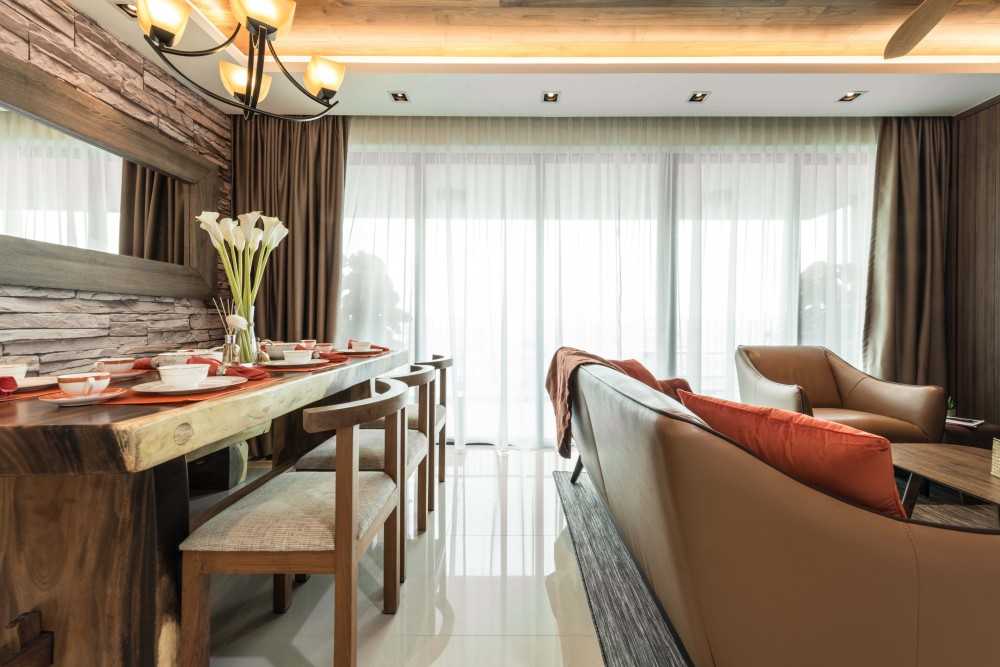 Modern Living Room with TV Console and Feature Wall