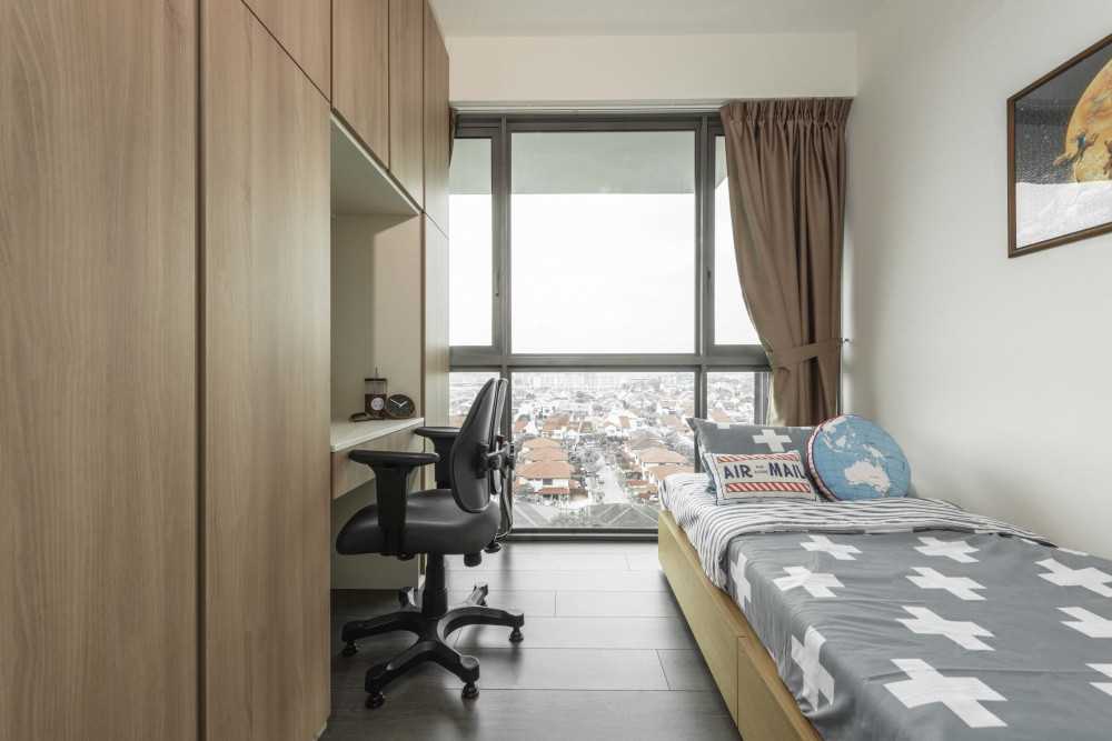 Modern Kids Room with Built-in Bed and Children's Storage