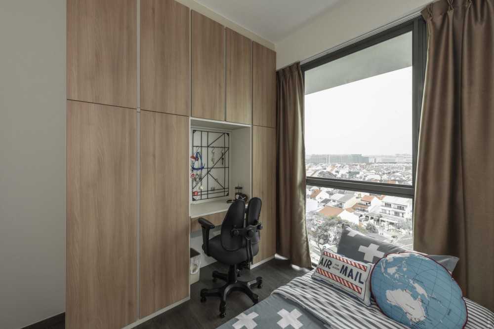 Modern Kids Room with Bookshelf and Children's Storage